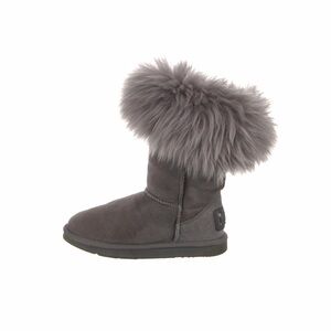 Australia Luxe Collective Shearling Fur Mid-Calf Boots Grey 6